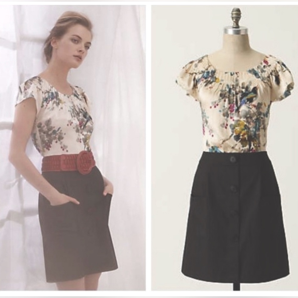 GUC Anthropologie Night Blooming Bird Dress by Tabitha (size 0)